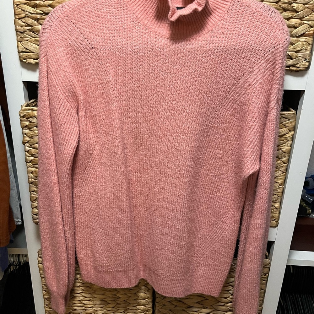 Halogen Pink Turtleneck Sweater